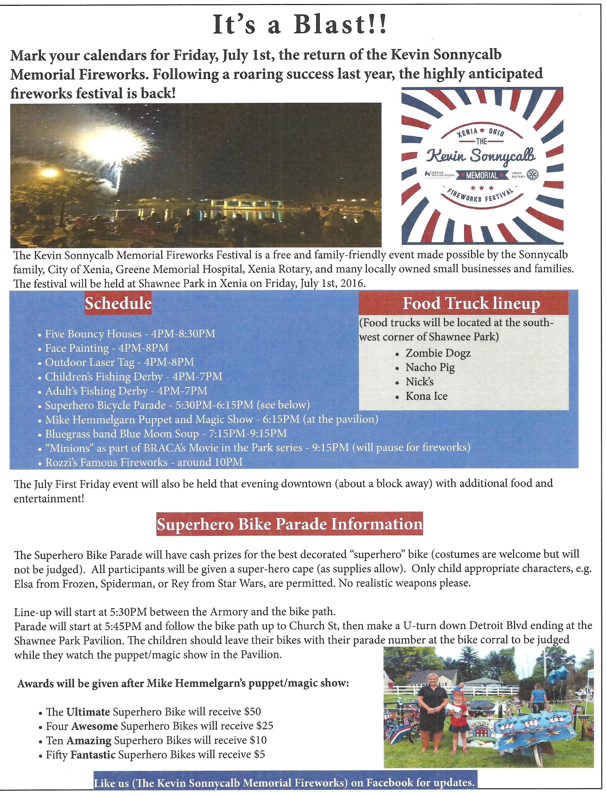 Xenia July 4 party flyer
